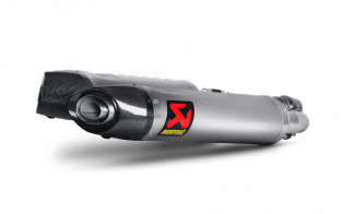 Akrapovic Slip-on Line Titanium Einddemper Set met E-keur Aprilia Shiver 750 2010 2016